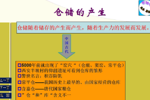 <em>微</em><em>課</em>：現(xiàn)代<em>物流</em><em>管理</em><em>專業(yè)</em>《<em>倉(cāng)儲(chǔ)</em><em>管理</em>技術(shù)—我國(guó)<em>倉(cāng)儲(chǔ)</em>的產(chǎn)生與發(fā)展》