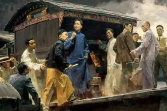 油畫《啟航——<em>中共一大</em>會(huì)議》