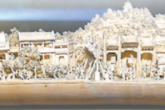 中華傳統(tǒng)文化—牙雕作品《舊<em>北京</em>》和《新<em>北京</em>》