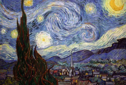 美育類資源—《星月夜》<em>荷蘭</em><em>畫家</em><em>梵高</em>創作油畫